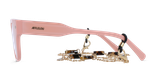 GAFAS GRADUADAS mujer CARACTÈRES AUDACIEUSE rosa/dorado - vista de frente
