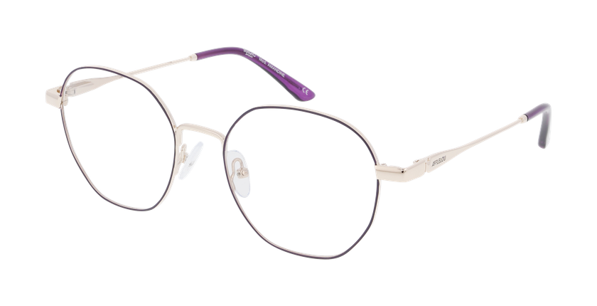 GAFAS GRADUADAS mujer AMANDINE morado/dorado - vista de frente