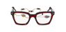 GAFAS GRADUADAS mujer MYSTERIEUSE rojo marmoleado
