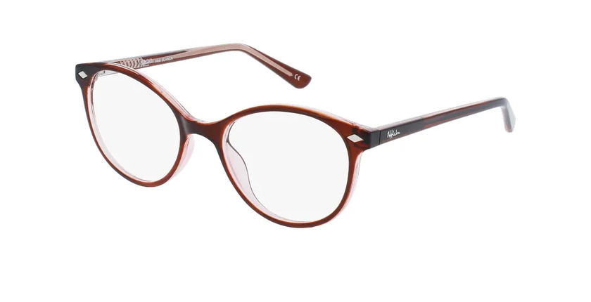 GAFAS GRADUADAS niños MAGIC BLANCA marrón/rosa - vista de frente