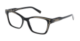 GAFAS GRADUADAS mujer CHANCEUSE negro/dorado - vista de frente