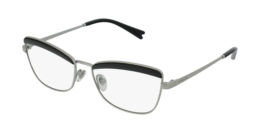 GAFAS GRADUADAS mujer VO4164 negro/plateado - vue de 3/4