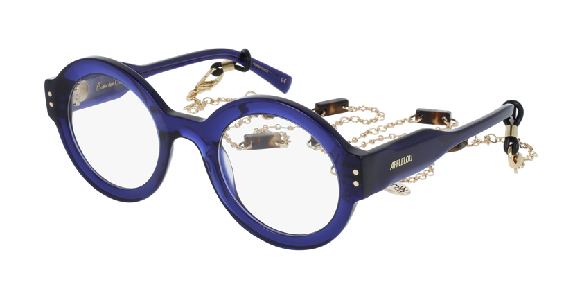 GAFAS GRADUADAS mujer CARACTÈRES PERSPICACE azul - vista de frente