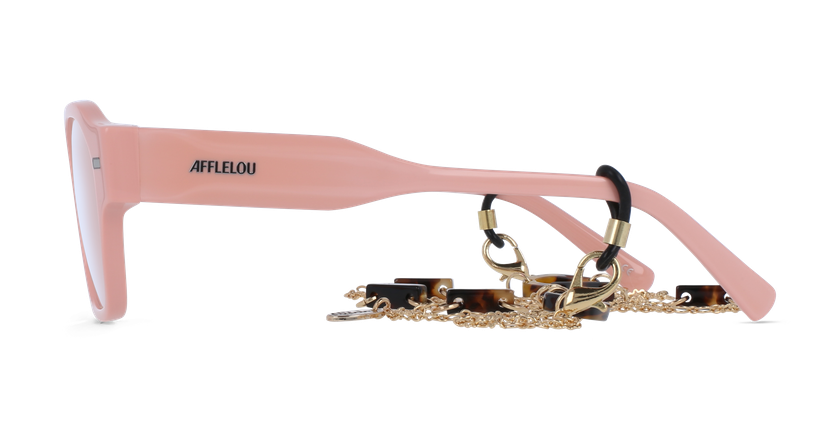 GAFAS GRADUADAS mujer CARACTÈRES AUTHENTIQUE rosa/dorado - vista de frente