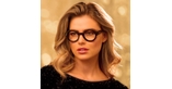 GAFAS GRADUADAS mujer CARACTÈRES FIL D'OR PERSPICACE negro/dorado - vista de frente