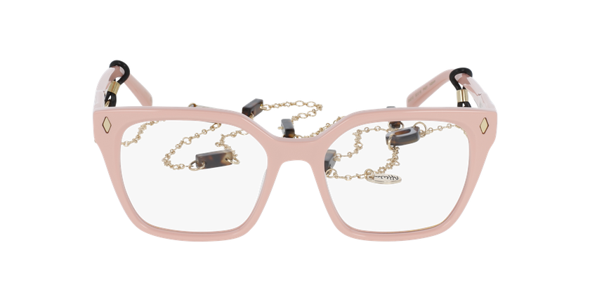 GAFAS GRADUADAS mujer CARACTÈRES EFFRONTÉE rosa/dorado - vista de frente