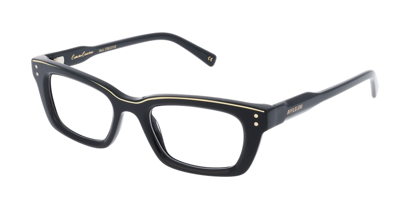 GAFAS GRADUADAS mujer CARACTÈRES FIL D'OR CRÉATIVE negro/dorado - vista de frente