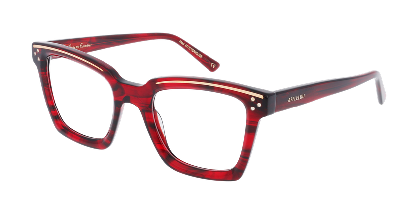 GAFAS GRADUADAS mujer CARACTÈRES FIL D'OR MYSTÉRIEUSE rojo - vista de frente