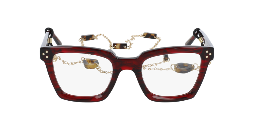 GAFAS GRADUADAS mujer CARACTÈRES MYSTÉRIEUSE rojo marmoleado - vista de frente