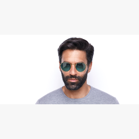 GAFAS DE SOL hombre ROUND METAL dorado
