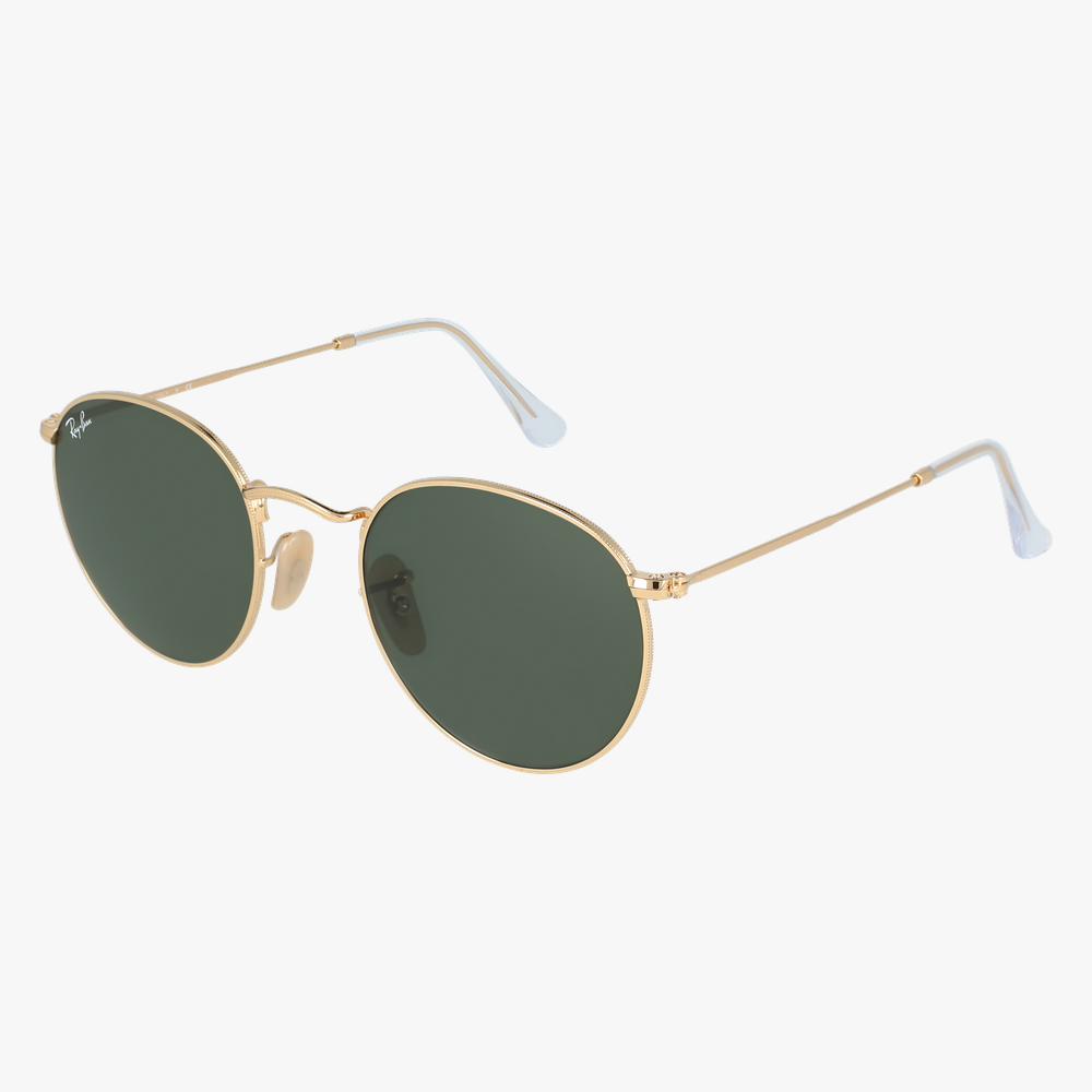 GAFAS DE SOL hombre ROUND METAL dorado - vista de 3/4