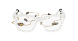 GAFAS GRADUADAS mujer CARACTÈRES MYSTÉRIEUSE blanco - vista de frente