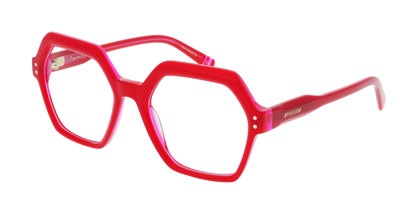 GAFAS GRADUADAS mujer CARACTÈRES COQUETTE rojo/rosa - vista de frente