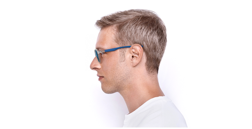 Gafas de sol BORNEO blanco/azul - vista de lado