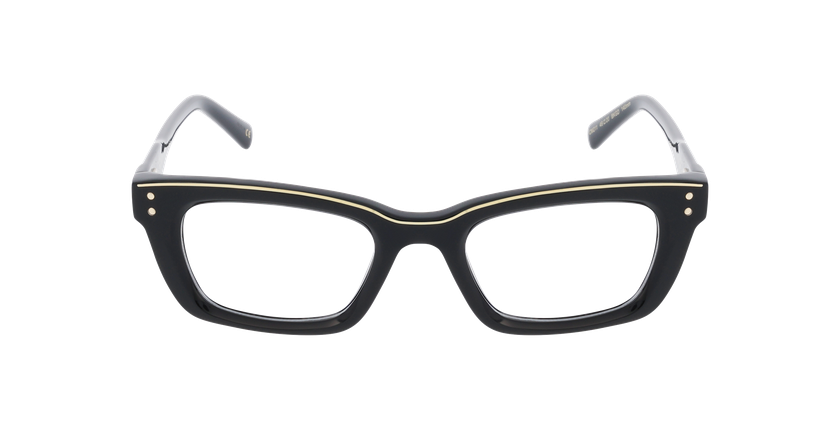 GAFAS GRADUADAS mujer CARACTÈRES FIL D'OR CRÉATIVE negro/dorado - vista de frente