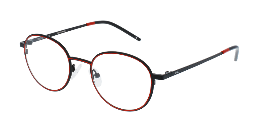 GAFAS GRADUADAS hombre MAGIC 155 negro/rojo - vista de frente
