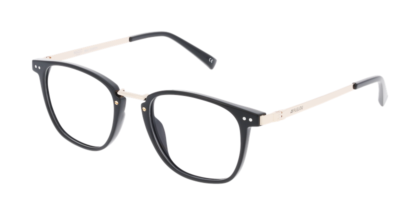 GAFAS GRADUADAS hombre DAMON negro/dorado - vista de frente