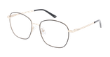 GAFAS GRADUADAS mujer MADDIE negro/dorado - vista de frente