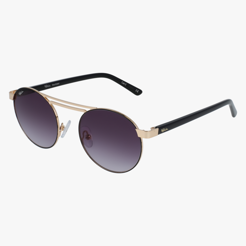 GAFAS DE SOL mujer ROMY negro/dorado - vista de frente