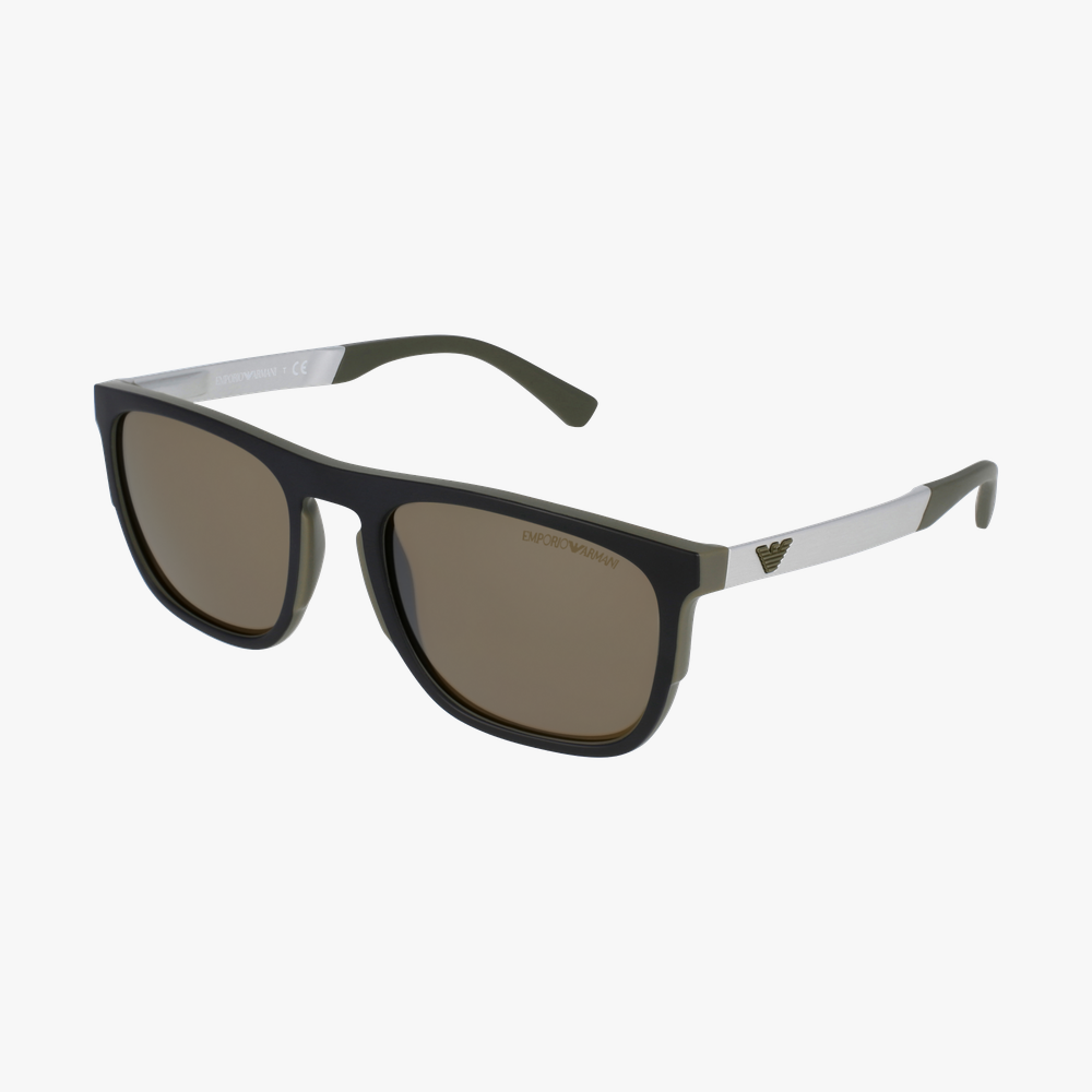 GAFAS DE SOL hombre 0EA4114 negro/verde - vista de 3/4