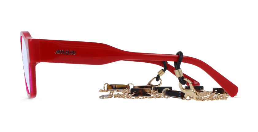 GAFAS GRADUADAS mujer CARACTÈRES AUTHENTIQUE rojo - vista de frente