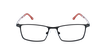 GAFAS GRADUADAS hombre MAGIC 129 CARBONE negro/rojo carbón - vista de frente