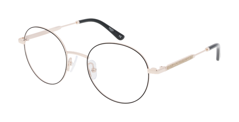 GAFAS GRADUADAS mujer MAGIC318 negro/dorado - vista de frente