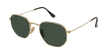 GAFAS DE SOL HEXAGONAL dorado - vue de 3/4