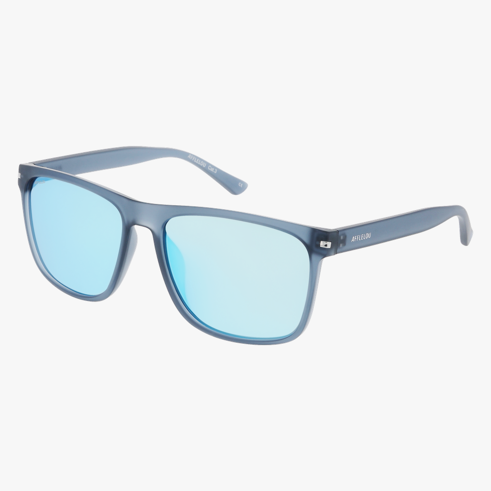 GAFAS DE SOL hombre MAURO azul/azul oscuro mate - vista de frente