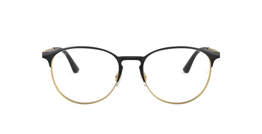 GAFAS GRADUADAS 0RX6375 negro/dorado - vista de frente