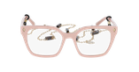 GAFAS GRADUADAS mujer CARACTÈRES EFFRONTÉE rosa/dorado - vista de frente