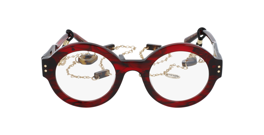GAFAS GRADUADAS mujer CARACTÈRES PERSPICACE rojo marmoleado - vista de frente