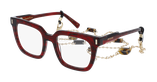 GAFAS GRADUADAS mujer CARACTÈRES RÊVEUSE rojo marmoleado - vista de frente