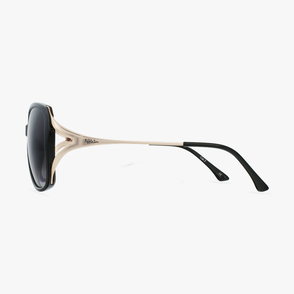 GAFAS DE SOL mujer ROSALES negro/dorado - vista de lado