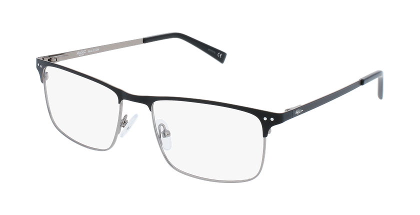 GAFAS GRADUADAS hombre MAGIC LEON negro/plateado - vista de frente