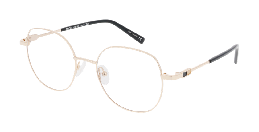 GAFAS GRADUADAS mujer LOELIE dorado/negro - vista de frente