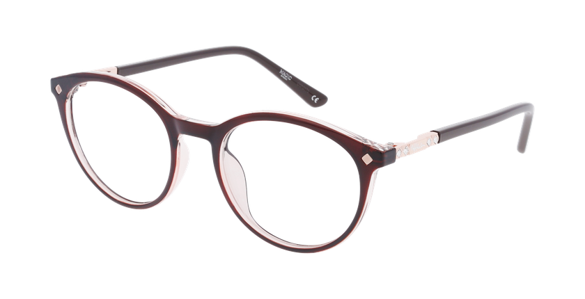 GAFAS GRADUADAS mujer MAGIC257 marrón/rosa - vista de frente