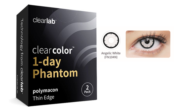 Lentillas CLEARCOLOR PHANTOM DIARIAS  BLANCOangelical- 2L - vista de frente