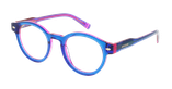 GAFAS GRADUADAS mujer CARACTÈRES DISCRÈTE azul - vista de frente