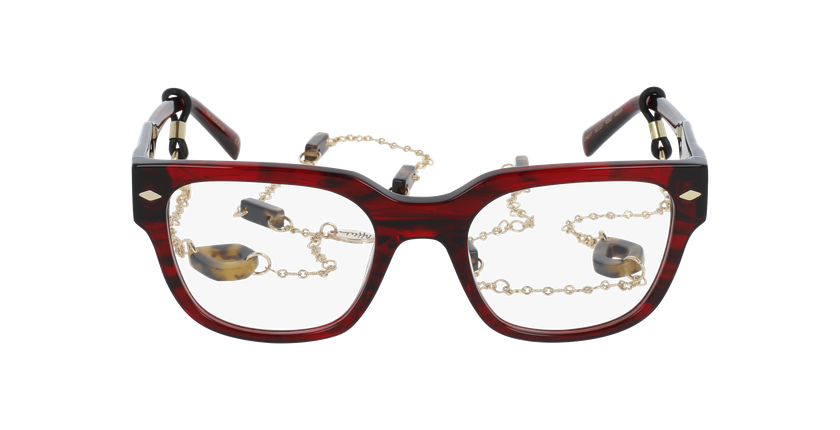 GAFAS GRADUADAS mujer CARACTÈRES AUDACIEUSE rojo marmoleado - vista de frente