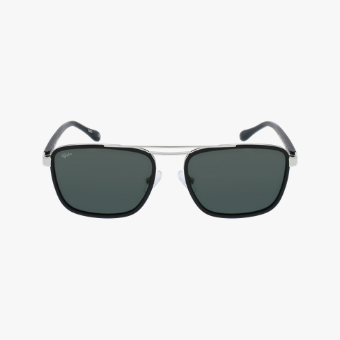 GAFAS DE SOL hombre MARCELLO negro/plateado vista de frente