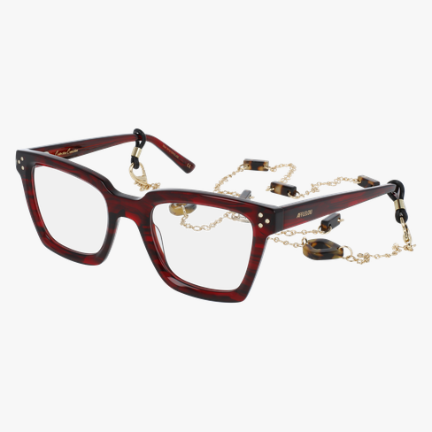 GAFAS GRADUADAS mujer CARACTÈRES MYSTÉRIEUSE rojo marmoleado