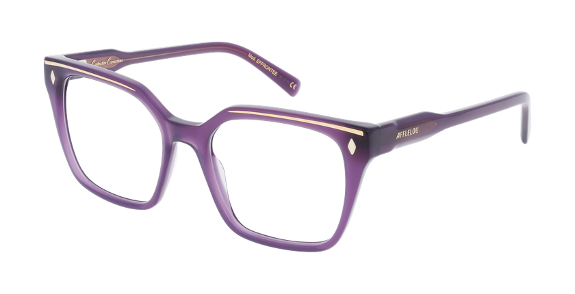 GAFAS GRADUADAS mujer CARACTÈRES FIL D'OR EFFRONTÉE morado/dorado - vista de frente