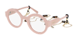 GAFAS GRADUADAS mujer CARACTÈRES PERSPICACE rosa/dorado - vista de frente