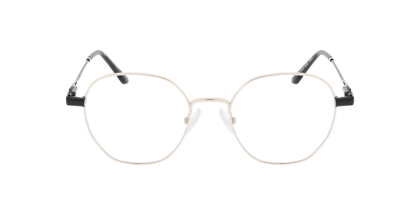 GAFAS GRADUADAS mujer AMANDINE negro/dorado - vista de frente