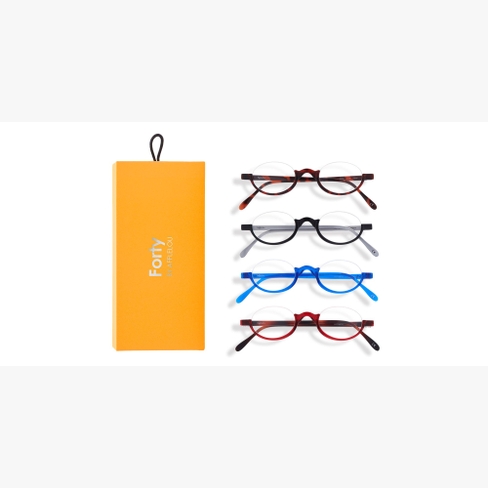 GAFAS GRADUADAS FORTY COFFRET 01 +1.25 naranja vista de frente