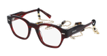 GAFAS GRADUADAS mujer CARACTÈRES AUTHENTIQUE rojo marmoleado - vista de frente