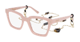 GAFAS GRADUADAS mujer CARACTÈRES MYSTÉRIEUSE rosa/dorado - vista de frente
