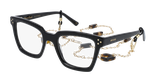 GAFAS GRADUADAS mujer MYSTERIEUSE negro - vista de frente