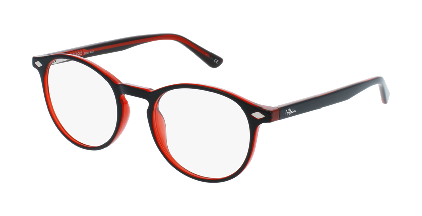 GAFAS GRADUADAS niños MAGIC KAY negro/rojo - vista de frente